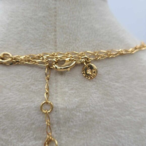 Talbots Gold and Pink Multi-Strand Necklace - Picture 5 of 13